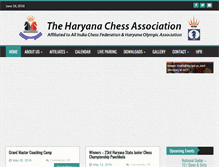 Tablet Screenshot of haryanachess.com